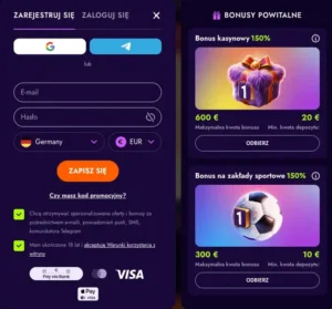 irwin casino rejestracja